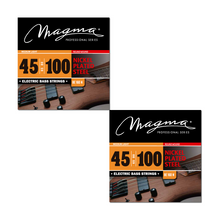 Load image into Gallery viewer, Magma Electric Bass Strings Medium Light - Nickel Plated Steel Round Wound - Long Scale 34" Set, .045 - .100 (BE160N)
