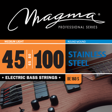 Load image into Gallery viewer, Magma Electric Bass Strings Medium Light - Stainless Steel Round Wound - Long Scale 34" Set, .045 - .100 (BE160S)