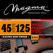 Load image into Gallery viewer, Magma Electric Bass Strings Medium Light - Nickel Plated Steel Round Wound - Long Scale 34" 5 Strings Set, .045 - .125 (BE165N)