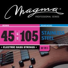 Load image into Gallery viewer, Magma Electric Bass Strings Medium - Stainless Steel Round Wound - Long Scale 34" Set, .045 - .105 (BE170S-1)