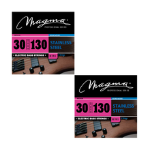 Load image into Gallery viewer, Magma Electric Bass Strings Medium - Stainless Steel Round Wound - Long Scale 34" 6 Strings Set, .030 - .130 (BE176S)