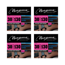 Load image into Gallery viewer, Magma Electric Bass Strings Medium - Stainless Steel Round Wound - Long Scale 34" 6 Strings Set, .030 - .130 (BE176S)