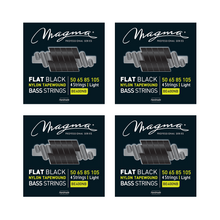 Load image into Gallery viewer, Magma Electric Bass Strings Light - Flat Black Nylon Tapewound Strings - Long Scale 34" 4 Strings Set, .050 - .105 (BE400NB)