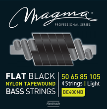Load image into Gallery viewer, Magma Electric Bass Strings Light - Flat Black Nylon Tapewound Strings - Long Scale 34" 4 Strings Set, .050 - .105 (BE400NB)