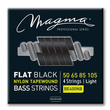 Load image into Gallery viewer, Magma Electric Bass Strings Light - Flat Black Nylon Tapewound Strings - Long Scale 34" 4 Strings Set, .050 - .105 (BE400NB)