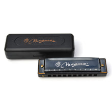 Load image into Gallery viewer, Magma Harmonica, 10 Holes 20 Tones Blues Diatonic Harmonica Key of C For Adults, Beginners, Professional Player and Kids, as Gift, Black (H1004B)