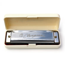 Load image into Gallery viewer, Magma Harmonica, 10 Holes 20 Tones Blues Diatonic Harmonica Key of C For Adults, Beginners, Professional Player and Kids, as Gift, Silver (H1004S)