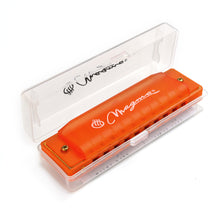 Load image into Gallery viewer, Magma Harmonica Orange, 10 Hole Translucent Harmonica (H1006O)
