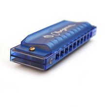 Load image into Gallery viewer, Magma Harmonica Blue, 10 Hole Translucent Harmonica (H1006B)