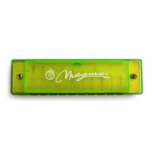 Load image into Gallery viewer, Magma Harmonica Green, 10 Hole Translucent Harmonica (H1006G)