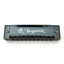 Load image into Gallery viewer, Magma Harmonica, 10 Holes 20 Tones Blues Diatonic Harmonica Key of C For Adults, Beginners, Professional Player and Kids, as Gift, Black (H1004B)