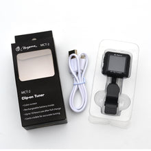 Load image into Gallery viewer, Magma Rechargeable Clip on Tuner for All Instruments - Guitar, Violin, Ukulele & Chromatic Tuning Modes, Fast & Accurate, Easy to Read, Professional and Beginner. LED Color Display (MCT-2)