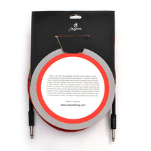 Load image into Gallery viewer, Magma Instrument Cable, 1/4" Right Angle Rean By Neutrix, Red Tweed Cloth Jacket, 20 ft. (MC102R)