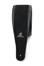 Load image into Gallery viewer, Magma Leathers 2.52" Delux Argentinean Padded Chamois Leather Guitar Strap Black (07MD01LA.)