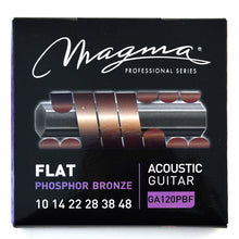 Load image into Gallery viewer, Magma Acoustic Guitar Strings Light Gauge FLAT Phosphor Bronze Set, .010 - .048 (GA120PBF)