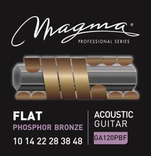 Load image into Gallery viewer, Magma Acoustic Guitar Strings Light Gauge FLAT Phosphor Bronze Set, .010 - .048 (GA120PBF)