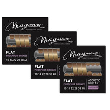 Load image into Gallery viewer, Magma Acoustic Guitar Strings Light Gauge FLAT Phosphor Bronze Set, .010 - .048 (GA120PBF)