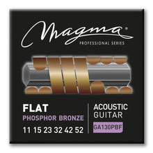 Load image into Gallery viewer, Magma Acoustic Guitar Strings Medium Light Gauge FLAT Phosphor Bronze Set, .011 - .052 (GA130PBF)