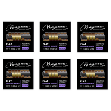 Load image into Gallery viewer, Magma Acoustic Guitar Strings Medium Light Gauge FLAT Phosphor Bronze Set, .011 - .052 (GA130PBF)