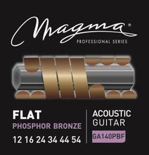 Load image into Gallery viewer, Magma Acoustic Guitar Strings Medium Gauge FLAT Phosphor Bronze Set, .012 - .054 (GA140PBF)