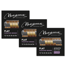 Load image into Gallery viewer, Magma Acoustic Guitar Strings Medium Gauge FLAT Phosphor Bronze Set, .012 - .054 (GA140PBF)