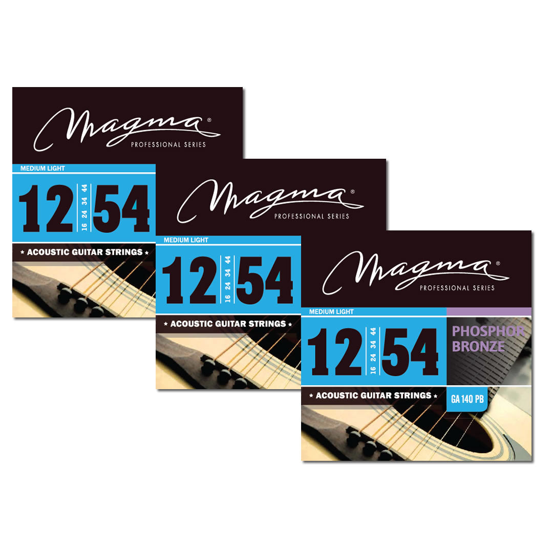 Magma Acoustic Guitar Strings Medium Gauge Phosphor Bronze Set