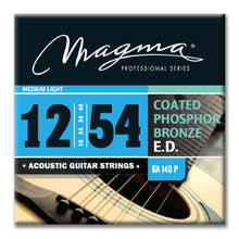 Load image into Gallery viewer, Magma Acoustic Guitar Strings Medium Gauge COATED Phosphor Bronze Set, .012 - .054 (GA140P)