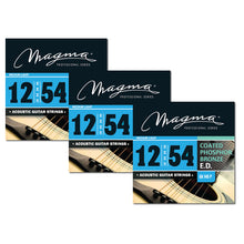 Load image into Gallery viewer, Magma Acoustic Guitar Strings Medium Gauge COATED Phosphor Bronze Set, .012 - .054 (GA140P)