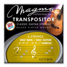 Load image into Gallery viewer, Magma Classical Guitar Strings TRANSPOSITOR HALF BASS/ HALF GUITAR - Silver Plated Copper (GCT-BG6)