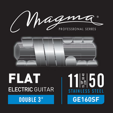 Load image into Gallery viewer, Magma Electric Guitar Strings Light Gauge FLAT Stainless Steel Set, .011 - .050 (GE160SF) hi