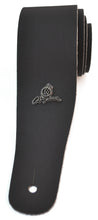Load image into Gallery viewer, Magma Leathers 2.52" Delux Argentinean Black Smoth Leather Guitar Strap (07MB01.)
