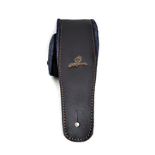 Load image into Gallery viewer, Magma Leathers 2.52" Delux Argentinean padded Brown Leather and jeans Guitar Strap (07MN02A.)