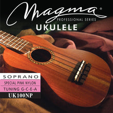 Load image into Gallery viewer, Set Strings MAGMA UKULELE Soprano Pink Nylon Hawaiian Tunning (UK100NP)