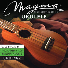 Load image into Gallery viewer, Set Strings MAGMA UKULELE Concert Green Nylon Hawaiian Tunning (UK110NGR)