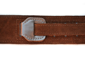 Magma Leathers 2.52" Delux Argentinean Leather Chamois Guitar Strap Cristal Metallic Pewter (07MCR01PE.)