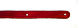 Magma Leathers 2.52" Delux Argentinean Leather Chamois Guitar Strap Cristal Metallic Red (07MCR01R.)