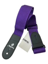 Load image into Gallery viewer, Magma Leathers  2" Soft-hand Polypropylene Guitar Strap with Leather Ends Violet/Purple (07MP06.)
