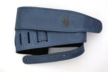 Load image into Gallery viewer, Magma Leathers 2.52&quot; Delux Argentinean VINTAGE leather Guitar Strap Blue (07MV03.)

