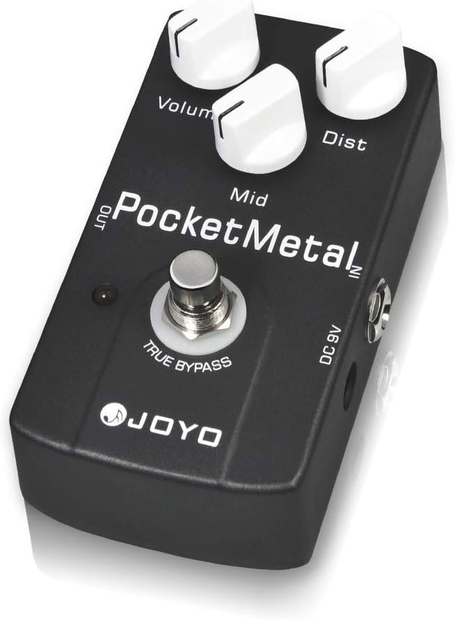 JOYO Metal Distortion Pedal Huge Distortion with Mid Knob for Electric Guitar Effect - True Bypass (Pocket Metal JF-35)