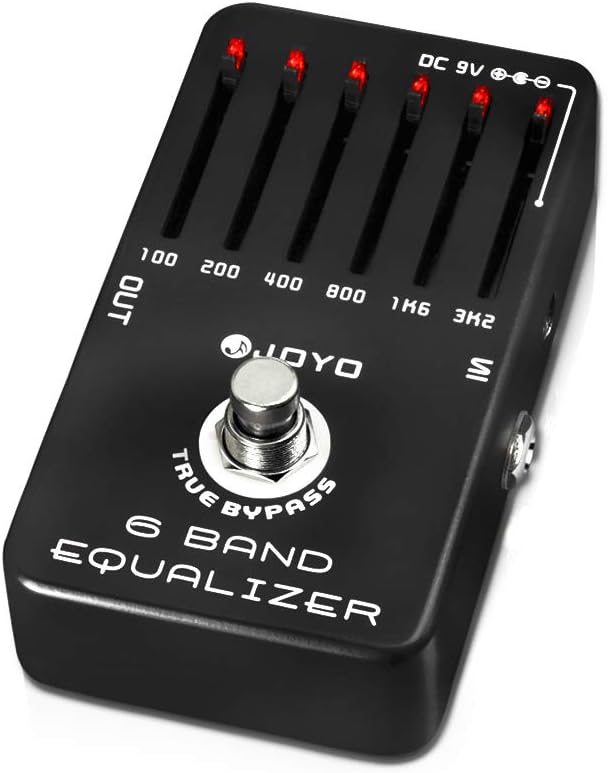 JOYO 6-Band EQ Pedal Electric Guitar Equalizer (100Hz 200Hz 400Hz 800Hz 1.6kHz 3.2kHz) Provides ±18dB for Each Band (JF-11)