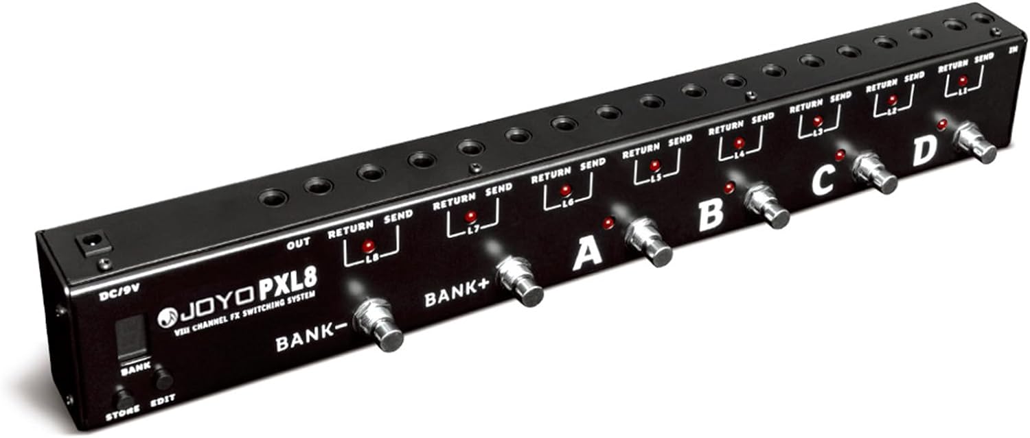 foot loop pedal JOYO PXL8 Foot Pedal Controller 8 FX Loop Programmable Pedal Switcher – MAGMA STRINGS
