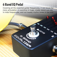 Load image into Gallery viewer, JOYO 6-Band EQ Pedal Electric Guitar Equalizer (100Hz 200Hz 400Hz 800Hz 1.6kHz 3.2kHz) Provides ±18dB for Each Band (JF-11)
