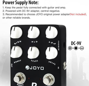 JOYO Metal Distortion Pedal with 3 Band EQ and Low-Mid-High Gain Boost for Electric Guitar Effect - Bypass (Extreme Metal JF-17)