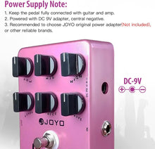 Load image into Gallery viewer, JOYO Overdrive British Rock Amp Simulator Pedal Brit-Rock Era Bluesbreaker Overload for Electric Guitar Effect - Bypass (British Sound JF-16)
