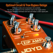 Load image into Gallery viewer, JOYO Overdrive Pedal R Series OD Pedal Rock Compression Tone with Gain COMP for Electric Guitar Effect (ZIP AMP R-04)
