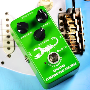 JOYO Dyna Compressor, JF-10 Model for Electric Guitar & Bass, Classic Ross Re-creation, Low Noise, True Bypass