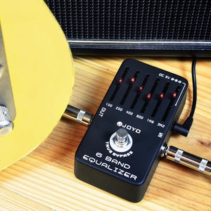 JOYO 6-Band EQ Pedal Electric Guitar Equalizer (100Hz 200Hz 400Hz 800Hz 1.6kHz 3.2kHz) Provides ±18dB for Each Band (JF-11)