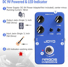 Load image into Gallery viewer, JOYO Overdrive Guitar Effect Pedal with Multi-mode and Built-in Noise Gate for Electric Guitar Bass True Bypass Design (ARGOS OVERDRIVE JF-23)
