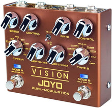 Load image into Gallery viewer, JOYO Modulation Multi Effects Pedal R Series Dual Channel Stereo Input and Output 9 Effects for Electric Guitar (Vision R-09)
