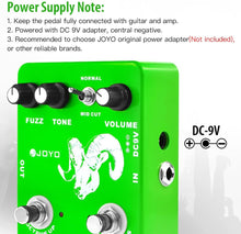 Load image into Gallery viewer, JOYO Octave Fuzz Pedal Germanium Fuzz 60&#39;s Rock Effect with &quot;Mid-cut&quot; for Electric Guitar - True Bypass (Voodoo Fuzz JF-12)
